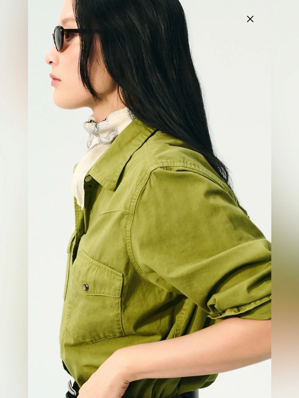 J.Crew Jules Garment Dyed Cotton Poplin Shirt NWT Olive Green Size 8 - Picture 6 of 6